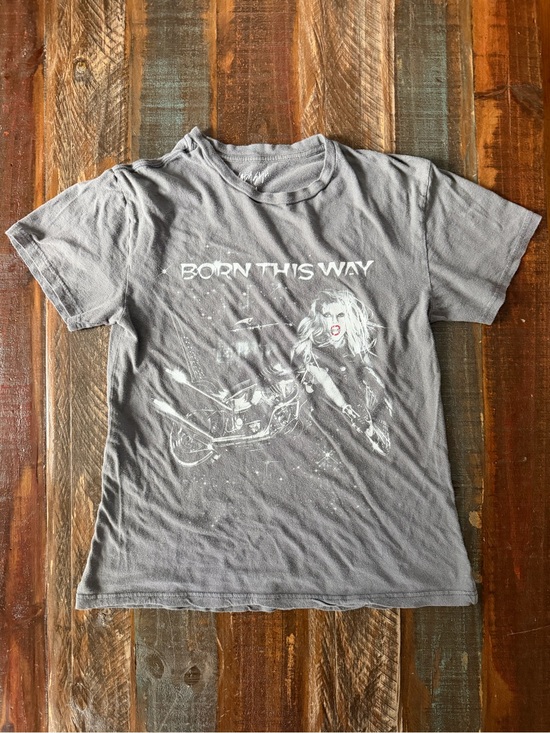 Lady Gaga Other - Lady Gaga Unisex M Gray Born This Way Concert T-shirt Merch | SKU 0720
